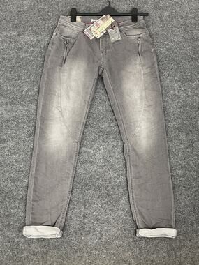Buena Vista Jeans Womens 6 Small Sweat Denim Pants Comfort Stretch Gray B1